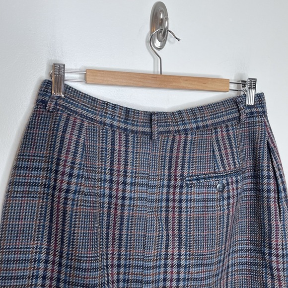 Brooks Brothers Vintage Plaid Wool Midi Skirt Womens 16 Academia Preppy Heritage - Picture 9 of 12